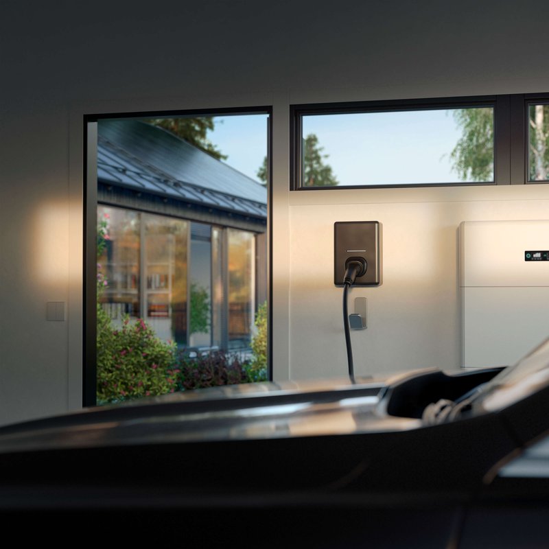 E-Auto lädt an der Wallbox.