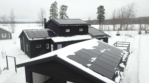 solceller pa tak vinter